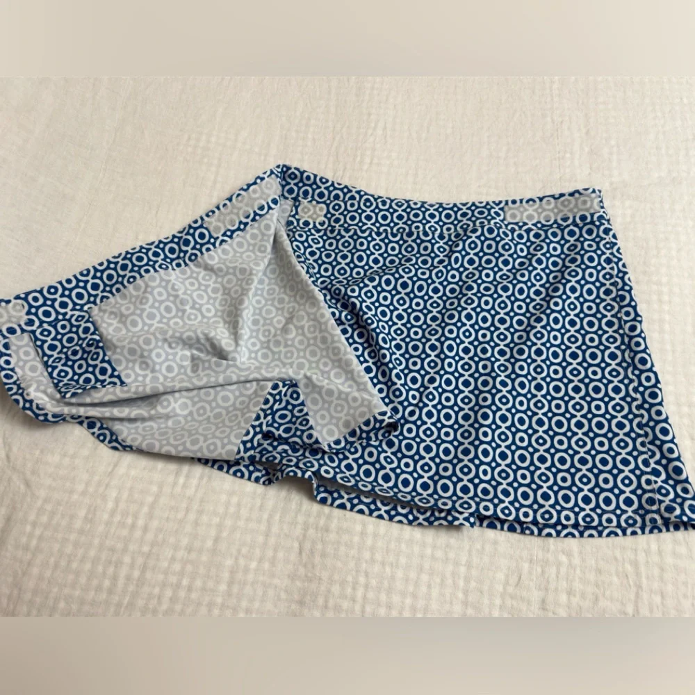 RipSkirt Hawaii Wrap Skirt Quick Dry Length 1 Fun Blue Geometric Print Size M
